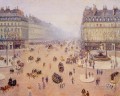 Avenue de l Opera Place du Thretre Francais Misty Weather 1898 Camille Pissarro parisino